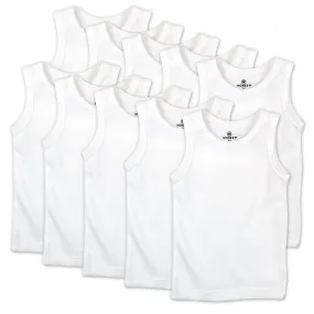 10-Pack Honestly Pure Organic Cotton Sleeveless Muscle T-Shirts