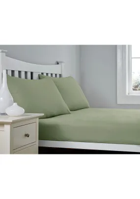 300 Thread Count Fitted Sheet - Moss Green