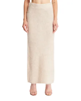 Beige Alpaca Long Skirt