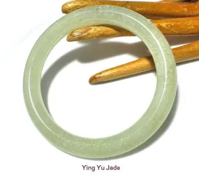 Classic Round Endlessly Interesting Chinese Jade Bangle Bracelet 58 mm (NJ-2655)