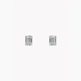 Emerald Cut Diamond Studs