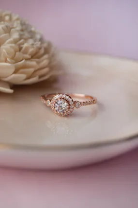 Holding It For You Solitaire Rose Gold Plated Sterling Silver Ring