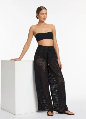 Jetset Stretch Lace Pant - Black