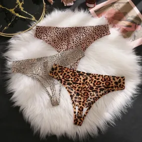 Seamless Cheeta Print Thong Panty