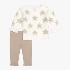 Star Sweater Top & Sweater Pant Set